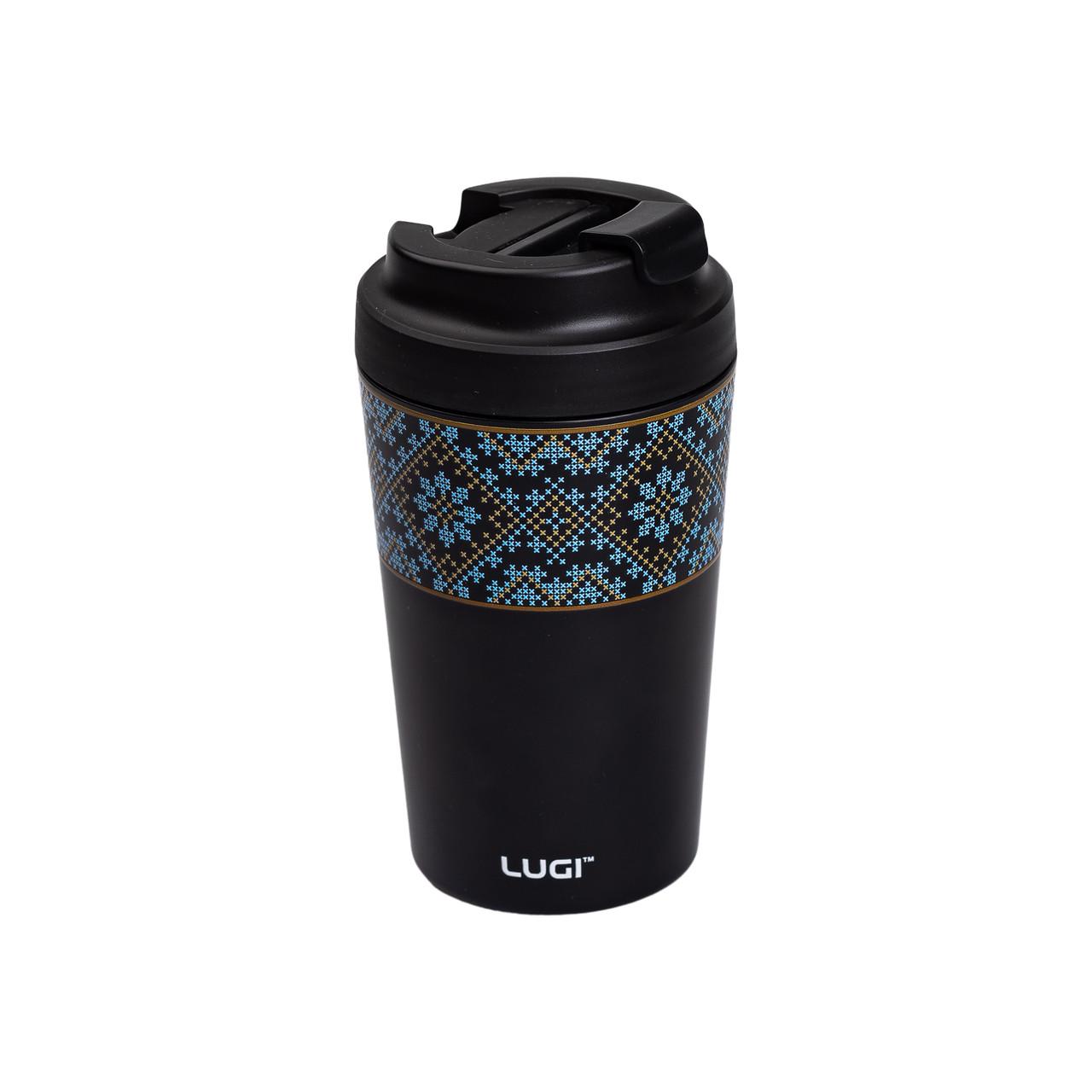 Термочашка Вишиванка з керамічною колбою 380 мл Чорний - фото 2 Термочашка Вишиванка з керамічною колбою 380 мл Чорний - фото 2