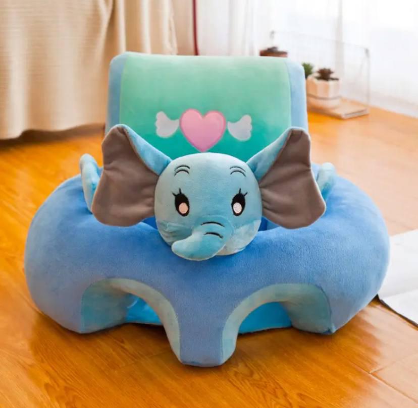 Крісло м'яке дитяче плюшеве у формі слона Синій (90352741)