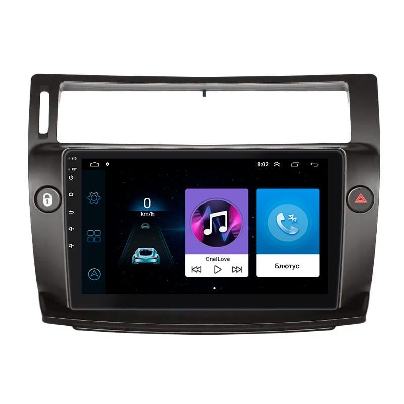 Магнитола штатная Lesko 9" для Citroen C4 I Restyling 2008-2011 1/16Gb Wi-Fi GPS Base