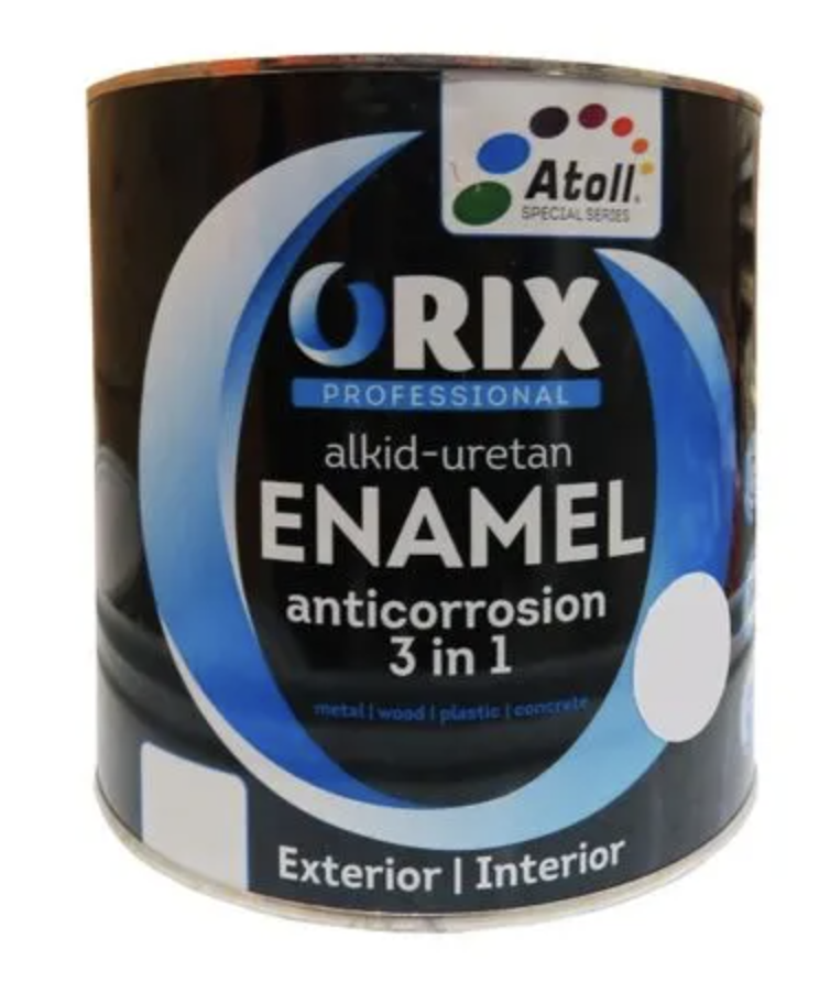 Эмаль антикоррозионная Atoll Orix Color 3в1 2 л Голубой (2573782467)