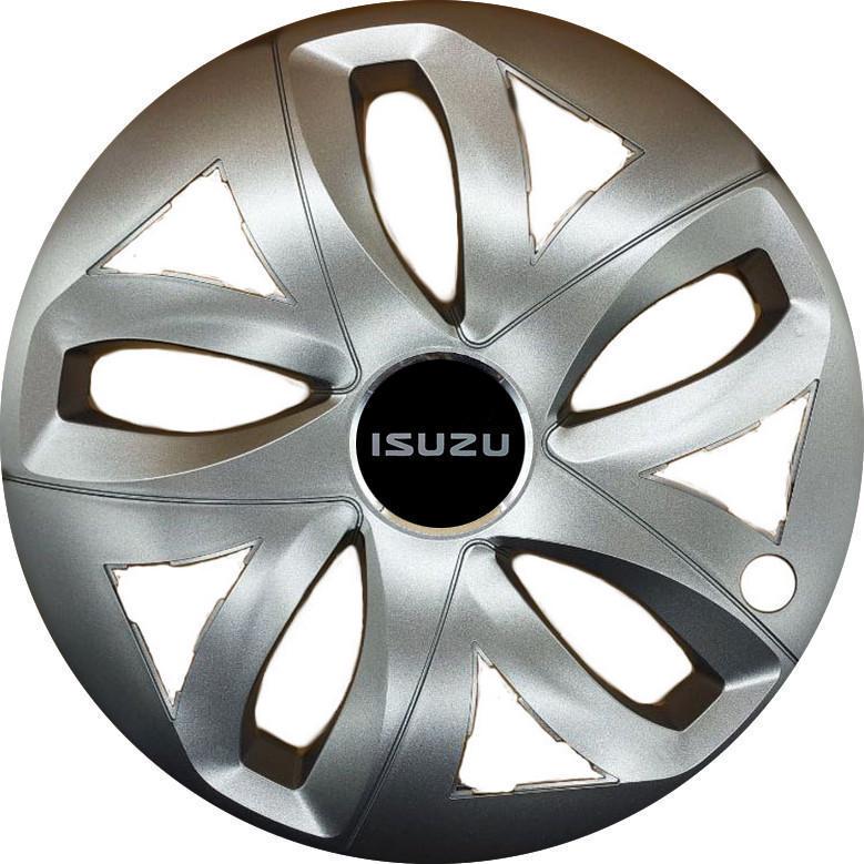 Ковпаки SJS 229 з логотипом Isuzu 4 шт. R14 Срібний (2789079977)