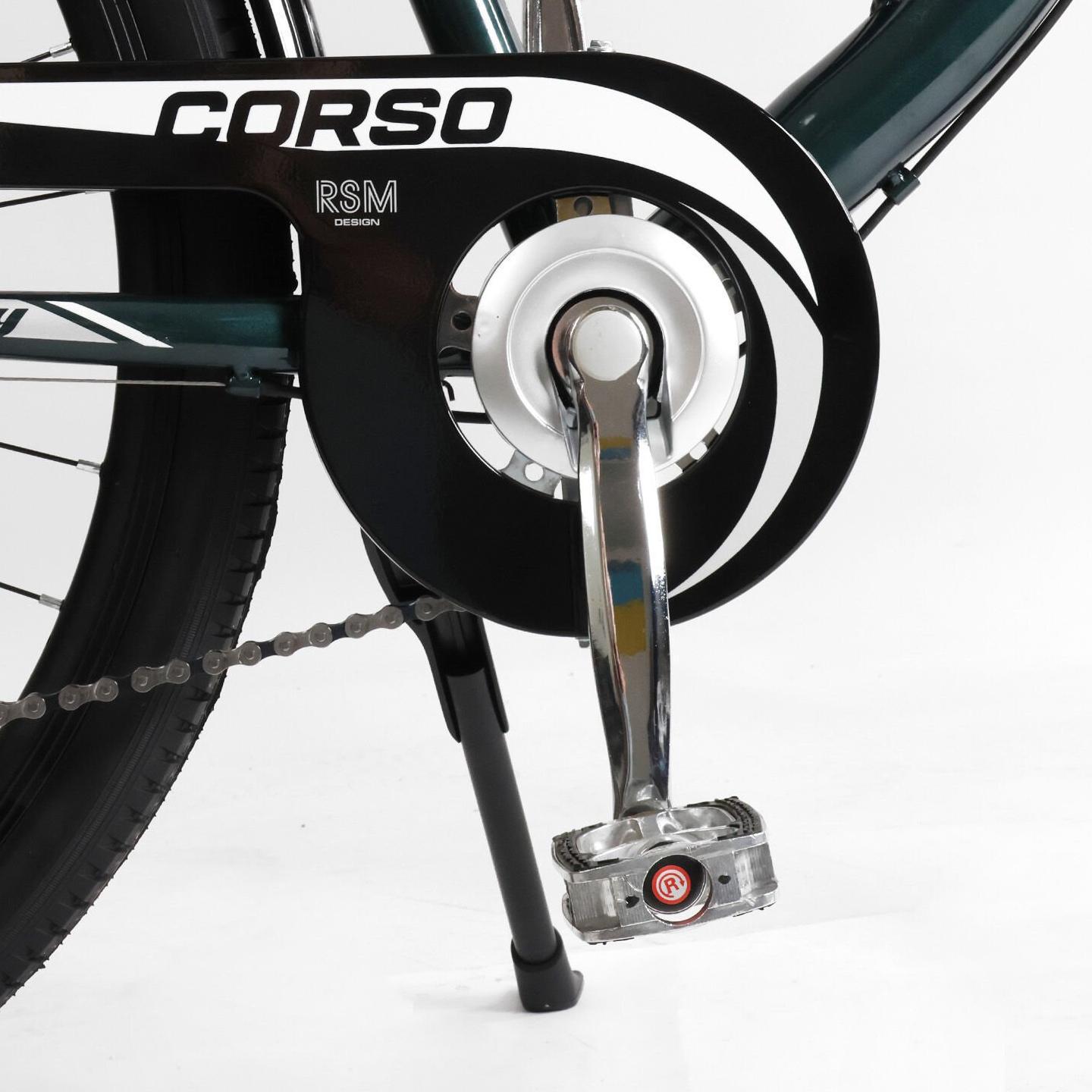 Велосипед городской Corso Liberty с корзиной и багажником рама 20"/28" Зеленый - фото 9 Велосипед городской Corso Liberty с корзиной и багажником рама 20"/28" Зеленый - фото 9