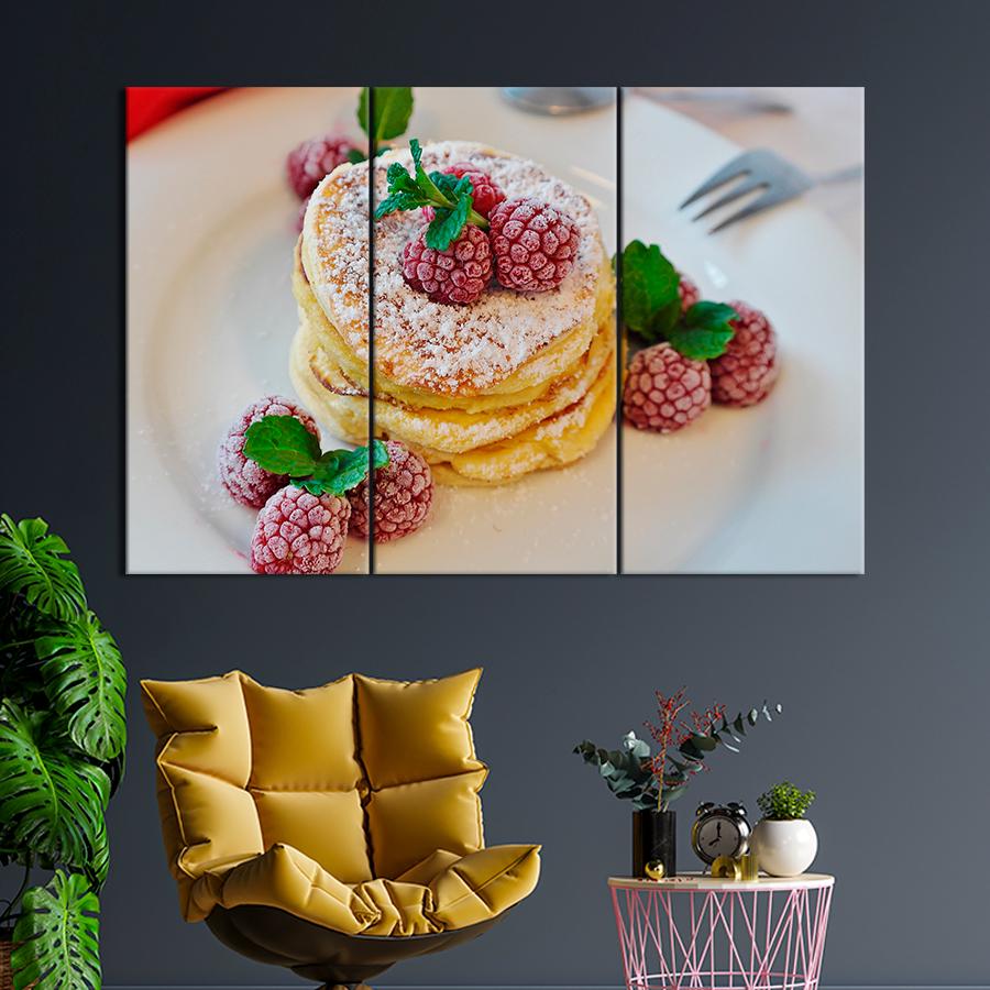 Настенний декор Панкейки и сочная малина 78x48 см (A263-3)