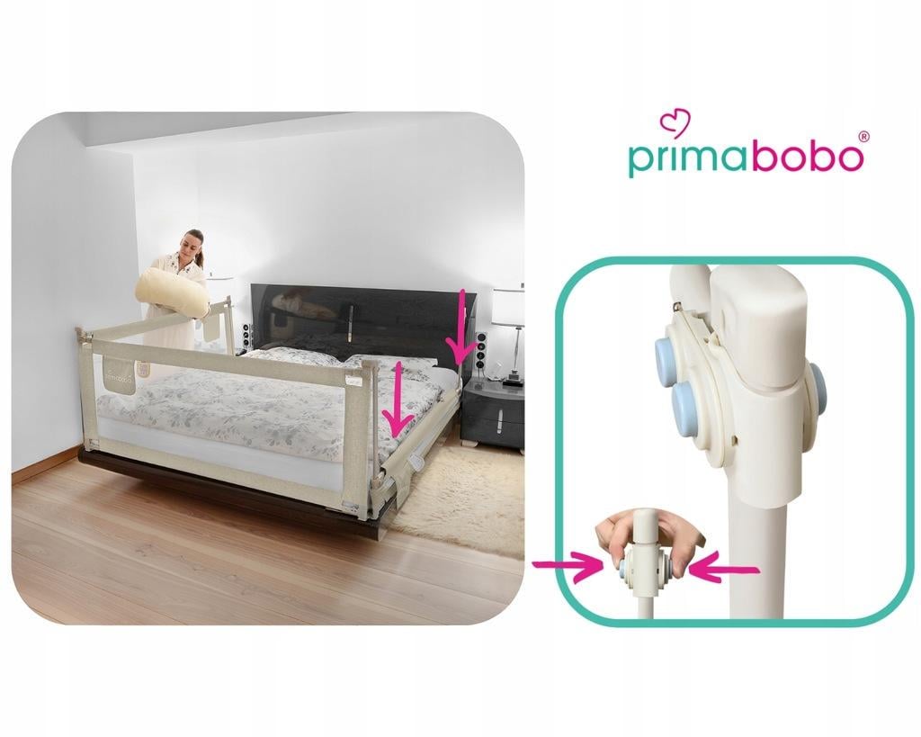 Бортик защитный для кровати Primabobo Classic 180 см Бежевый (BCL01_BE 180) - фото 6 Бортик защитный для кровати Primabobo Classic 180 см Бежевый (BCL01_BE 180) - фото 6