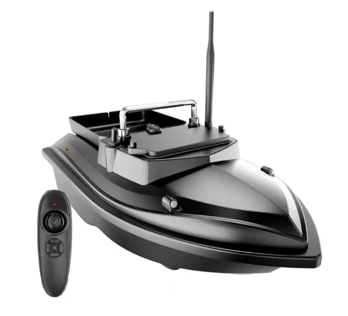 Кораблик для приманки радиоуправляемый Flytec V-050 с аккумулятором 5200 мАч и пультом Черный