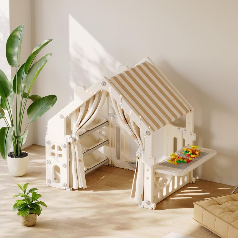 Детский игровой комплекс Lupmurini Ayser-casa Домик с мольбертом/контейнерами для игрушек/столиком с конструктором и навесом (547fdb62) - фото 2 Детский игровой комплекс Lupmurini Ayser-casa Домик с мольбертом/контейнерами для игрушек/столиком с конструктором и навесом (547fdb62) - фото 2