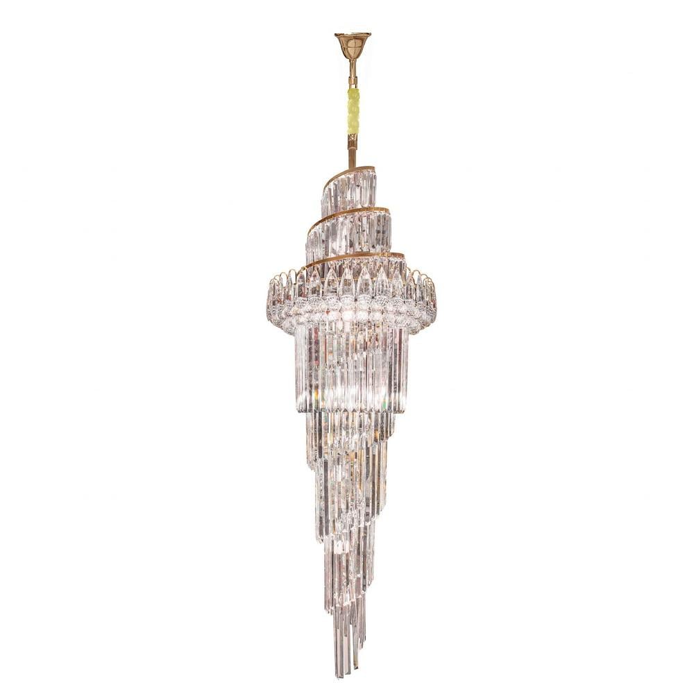 Люстра подвесная для холла Brille BCL-695S/26 E14 SGD хрустальная