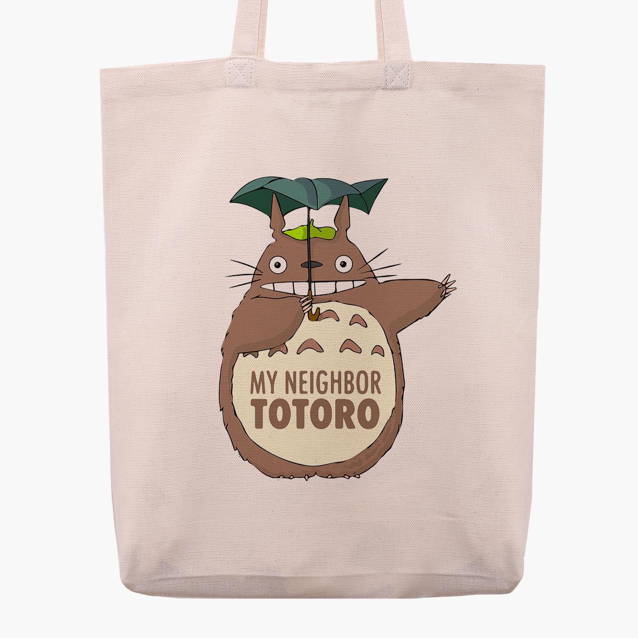 Эко сумка шоппер My Neighbor Totoro 41х39х8 см Бежевый (9227-2656-WTD) - фото 5