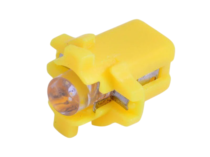 Автомобильная лампа светодиодная LEDUA T5-B8.3-1pc вогнутый LED 12V Желтый (235)