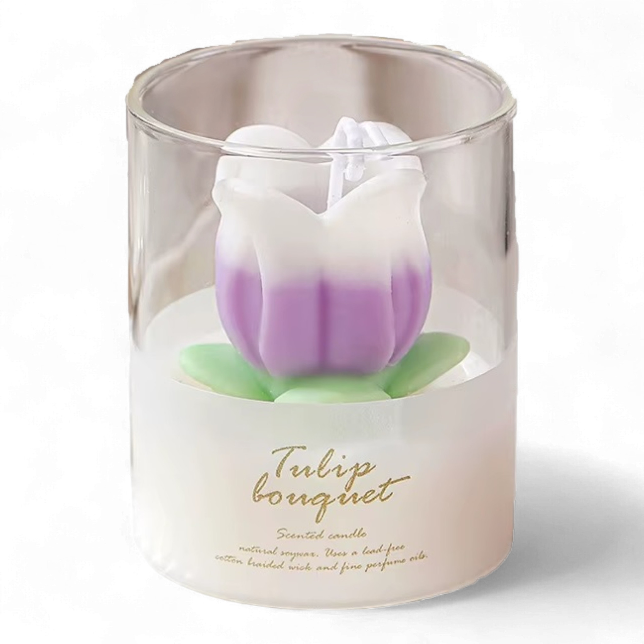 Свеча JYX-576 Tulip в стакане Фиолетовый (1015)