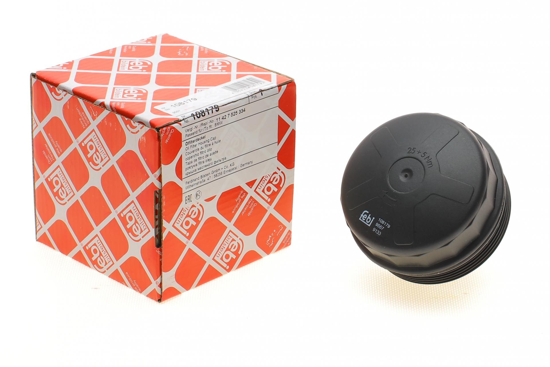 Крышка фильтра масляного FEBI BILSTEIN для BMW 1/3/4/5 N20/N52/N53/N54/N55 04- (108179)