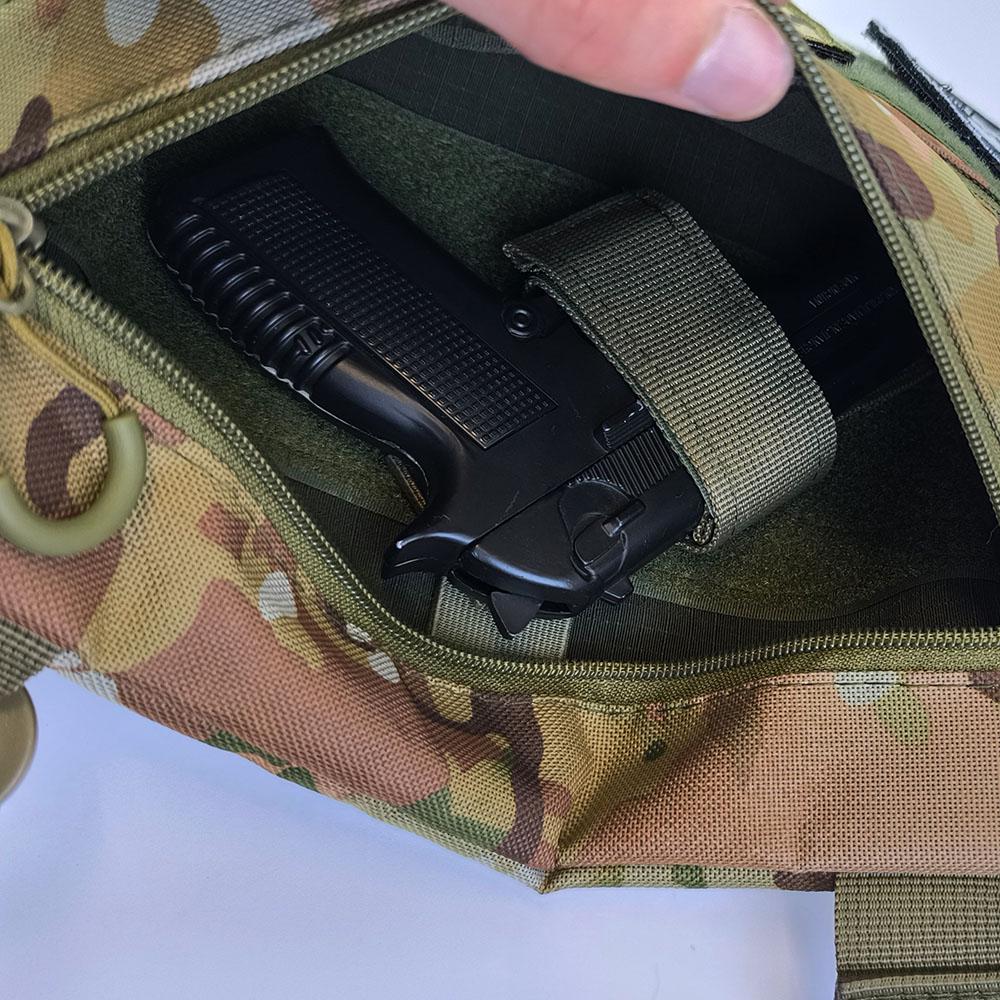 Сумка мужская нагрудная военная (521254) - фото 3 Сумка мужская нагрудная военная (521254) - фото 3