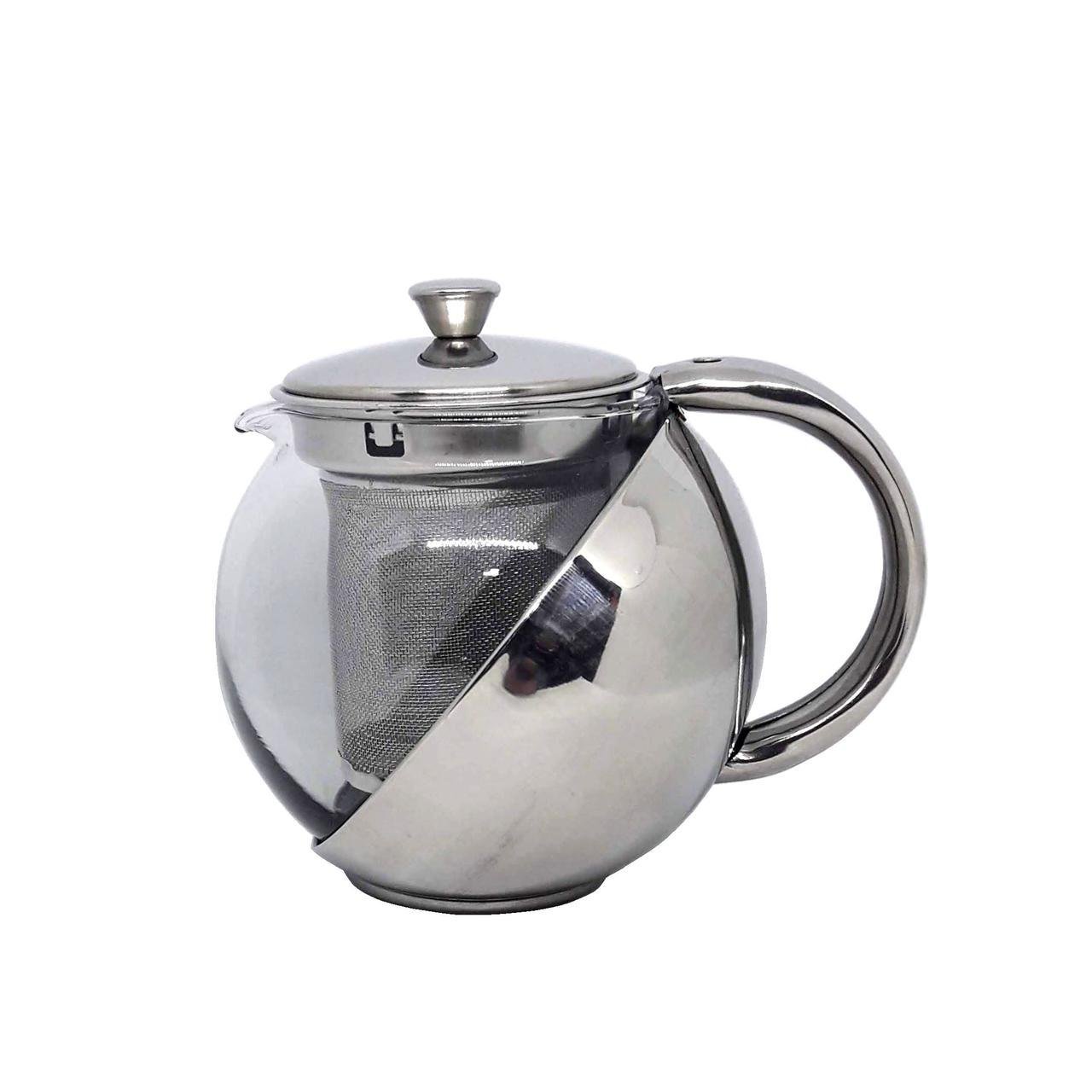 Чайник заварочный Unique UN-1161 нержавеющая сталь/стекло 500 мл (204140-0.50)