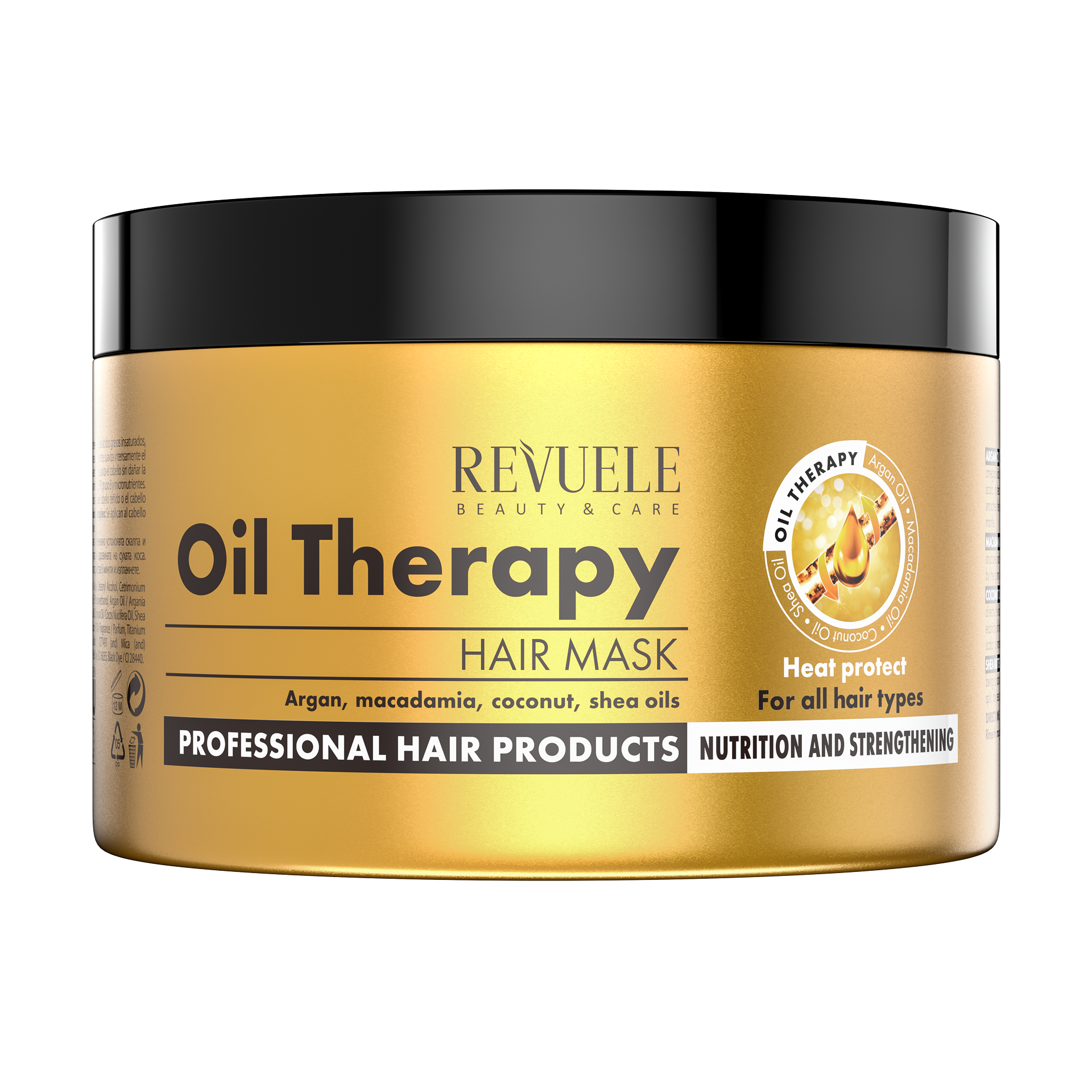 Маска для волос Revuele Oil Therapy с маслом арганы/макадамии/кокоса/ши 500 мл (125605)