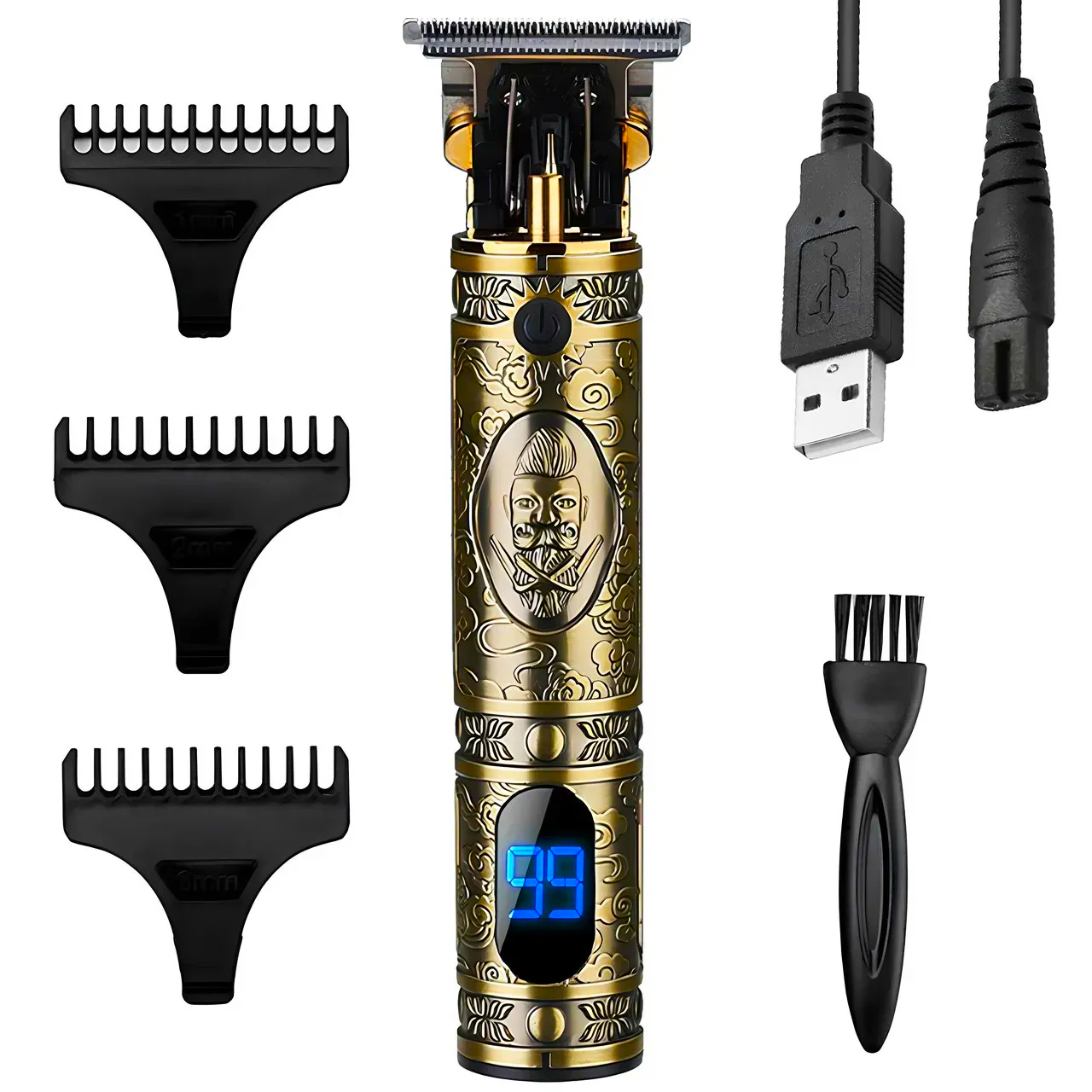 Триммер аккумуляторный для стрижки USB VGR V-228 с насадками (25604381)