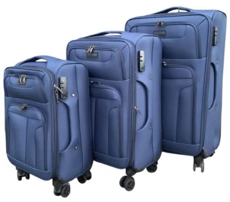 Комплект тканевых чемоданов на колесах Elemental 2 Abyss 3 шт. Синий (2104619184)