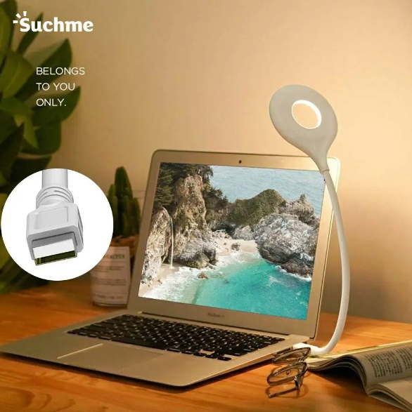 Лампа для ноутбука светодиодная Portable Lamp гибкая USB 2,5W Белый - фото 5