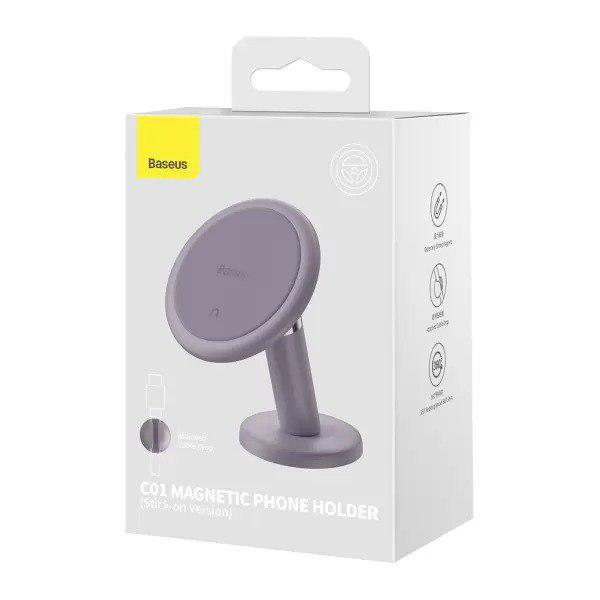 Автодержатель для телефона BASEUS C01 Magnetic Phone Holder Purple (SUCC000005) - фото 14