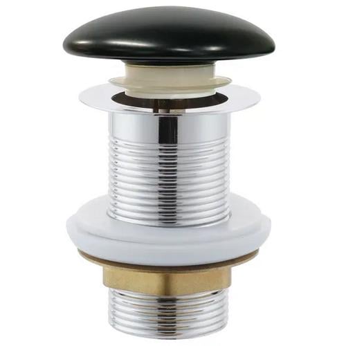 Донний клапан натискний для раковини MIXXUS Pop-Up-09 AC3568 без переливу Чорний (194163)