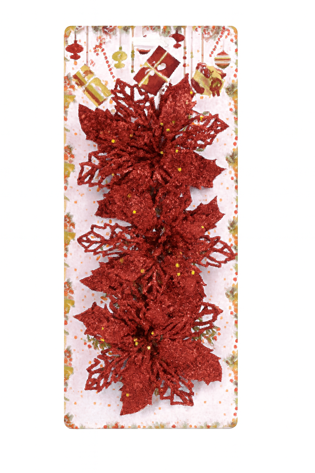 Набор декоративных украшений Цветок R96227 пластик 3 шт. Красный (30651705)