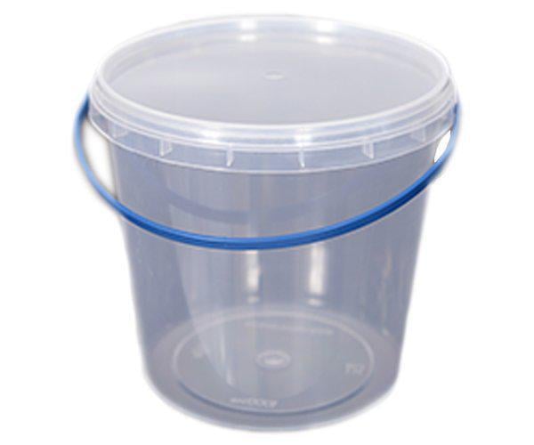 Контейнер-ведро пластиковое пищевое 1л Прозрачный 40 шт. (1708)
