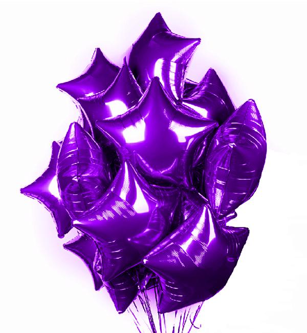 Повітряні кулі Stars 13 шт. Фіолетовий