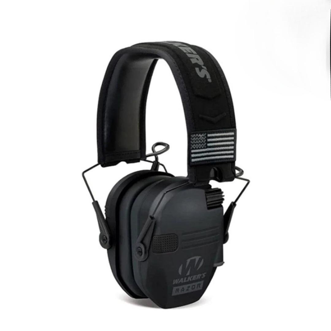 Навушники активні Walker's Razor Slim Patriot з патчами Чорний (2293100507)