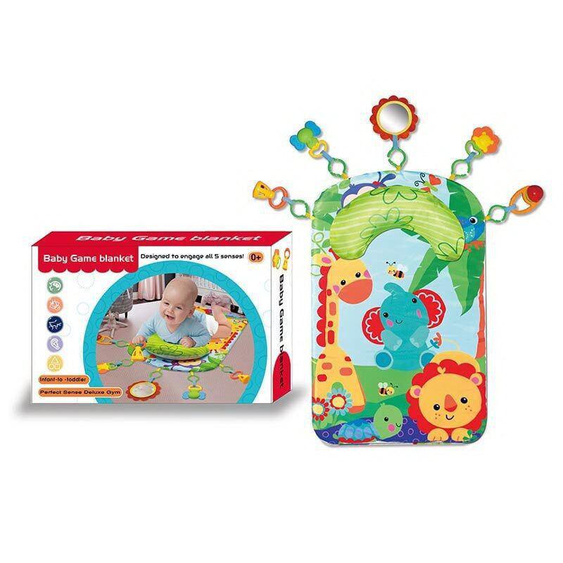 Коврик игровой с подушкой-подгрудником и подвесками для развития малыша (H603)