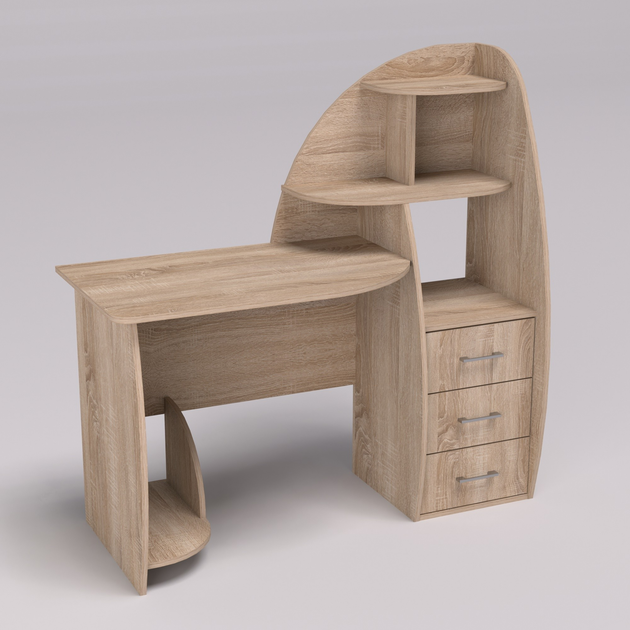 Стол компьютерный Континент СКП-2 130х55х130 см Дуб сонома (28219096)