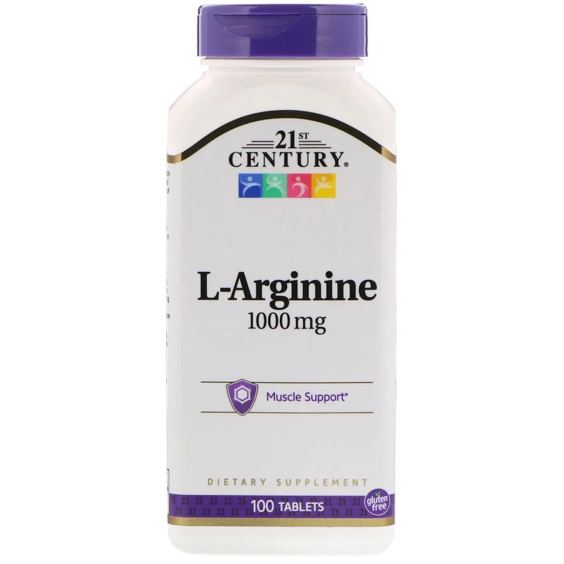 Аминокислота 21st Century L-Arginine 1000 мг 100 таблеток