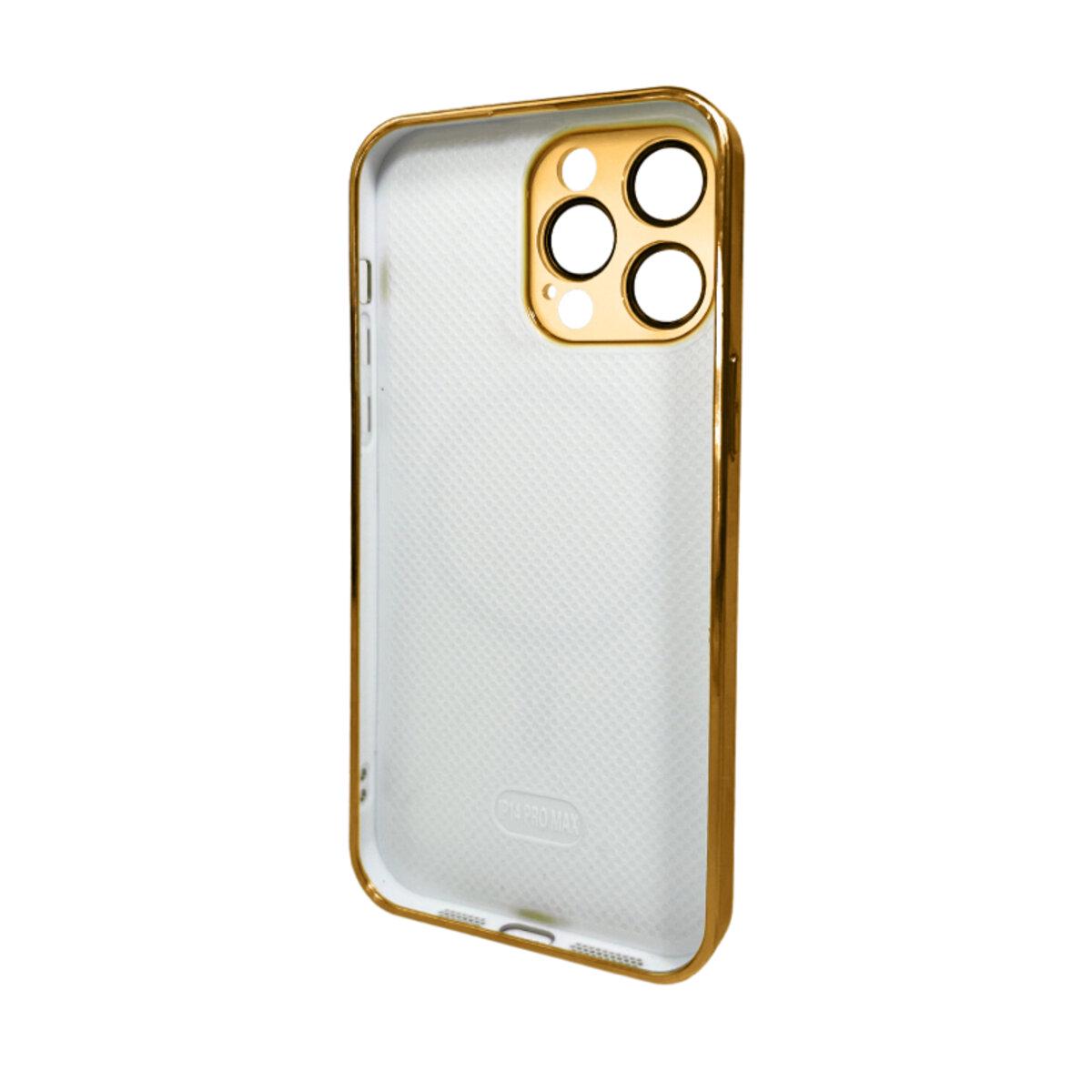 Противоударный чехол для Apple iPhone 13 Pro Sapphire Frame MagSafe Gold - фото 2