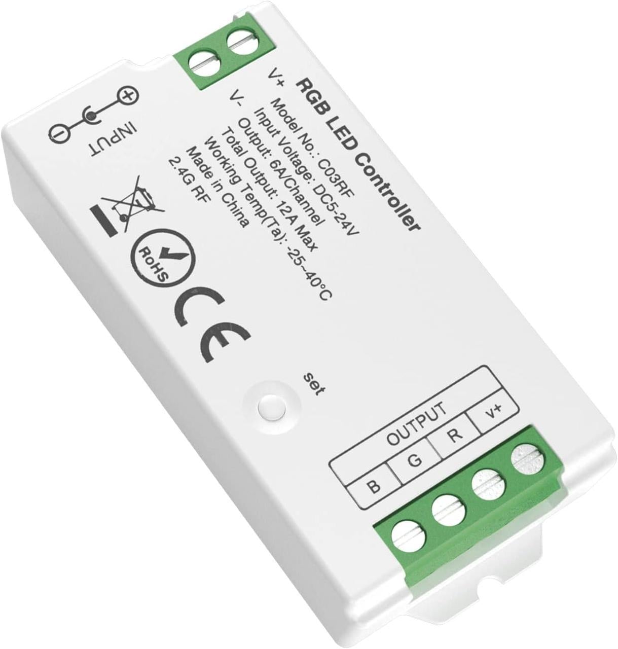 Контролер світлодіодний C03RF з підтримкою PWM 5050SMD COB RGB/RGB