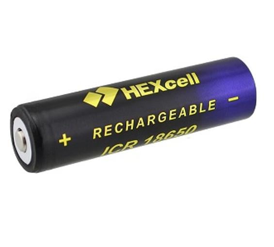 Аккумулятор HEXcell 18650 Li-ion 10000 mAh 3,7 V/1 sh Черный/Фиолетовый