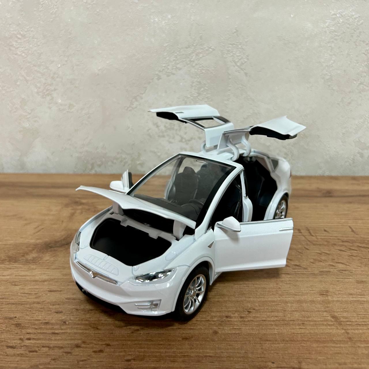 Игрушечная машинка Tesla Model 1:24 металлическая Белый (2403C White) - фото 10