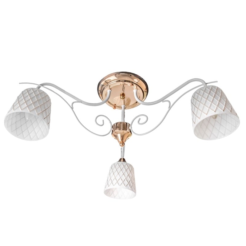 Люстра Brille LK-607S/3 E27 WH/FG (23-240)