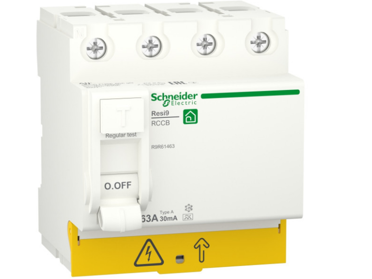 Диференціальне реле SCHNEIDER ELECTRIC Resi9 4р 30mА 63а R9R61463 (33664959)