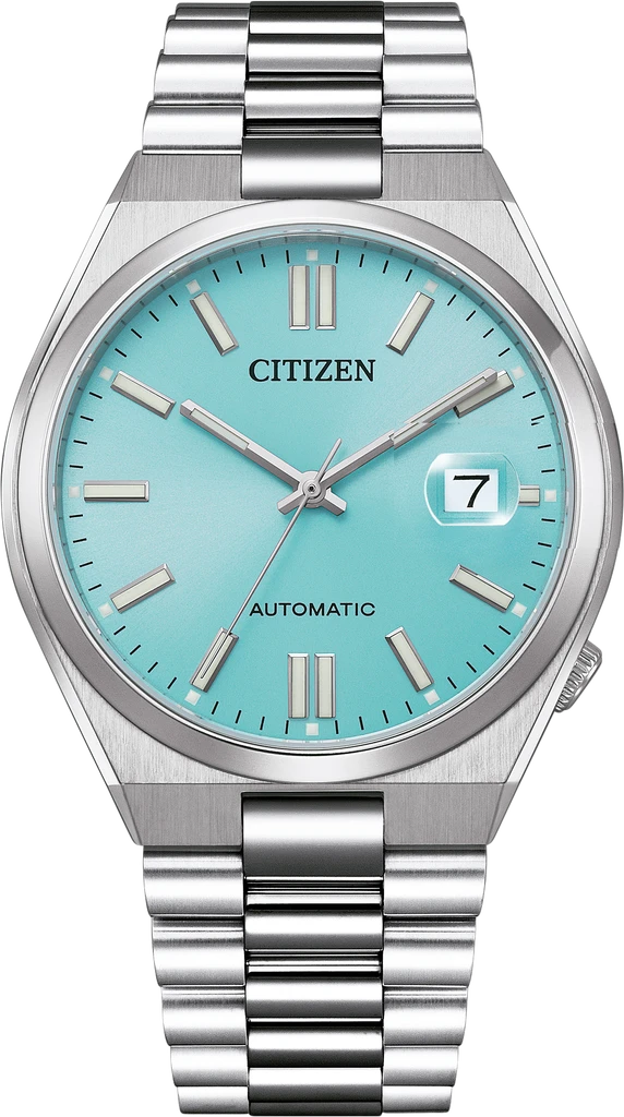 Наручные часы мужские Citizen NJ0151-88M Tsuyosa Collection механические с сапфировым стеклом/стальным корпусом и голубым циферблатом