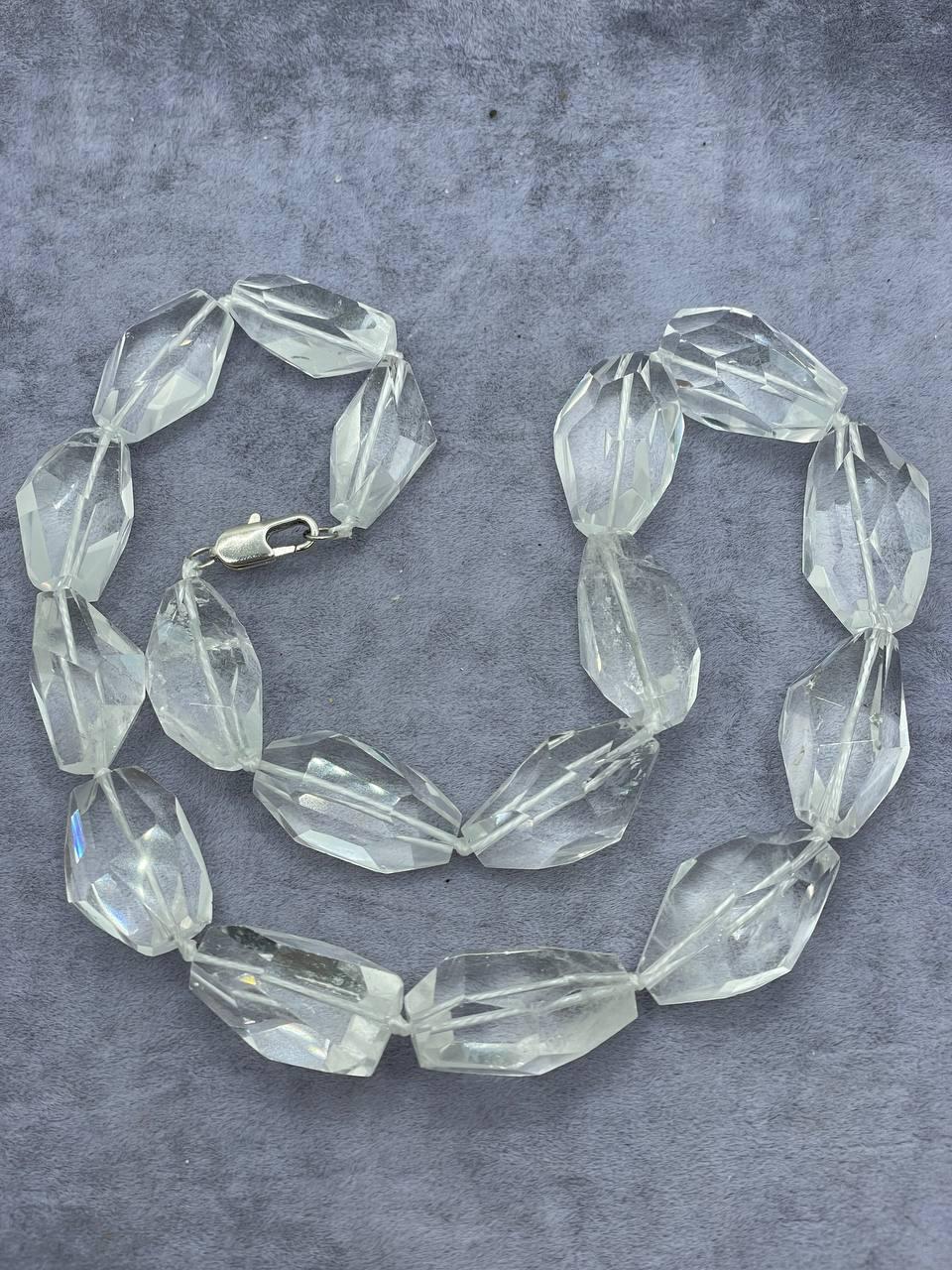 Бусы кварц 45 см Бесцветный (803)