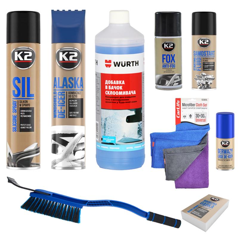 Набір зимової автохімії К2 9 од. (na_181)