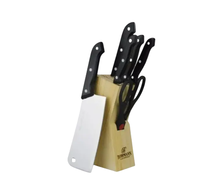 Набор кухонных ножей Bohmann на деревянной подставке 7 пр. (5127BK)