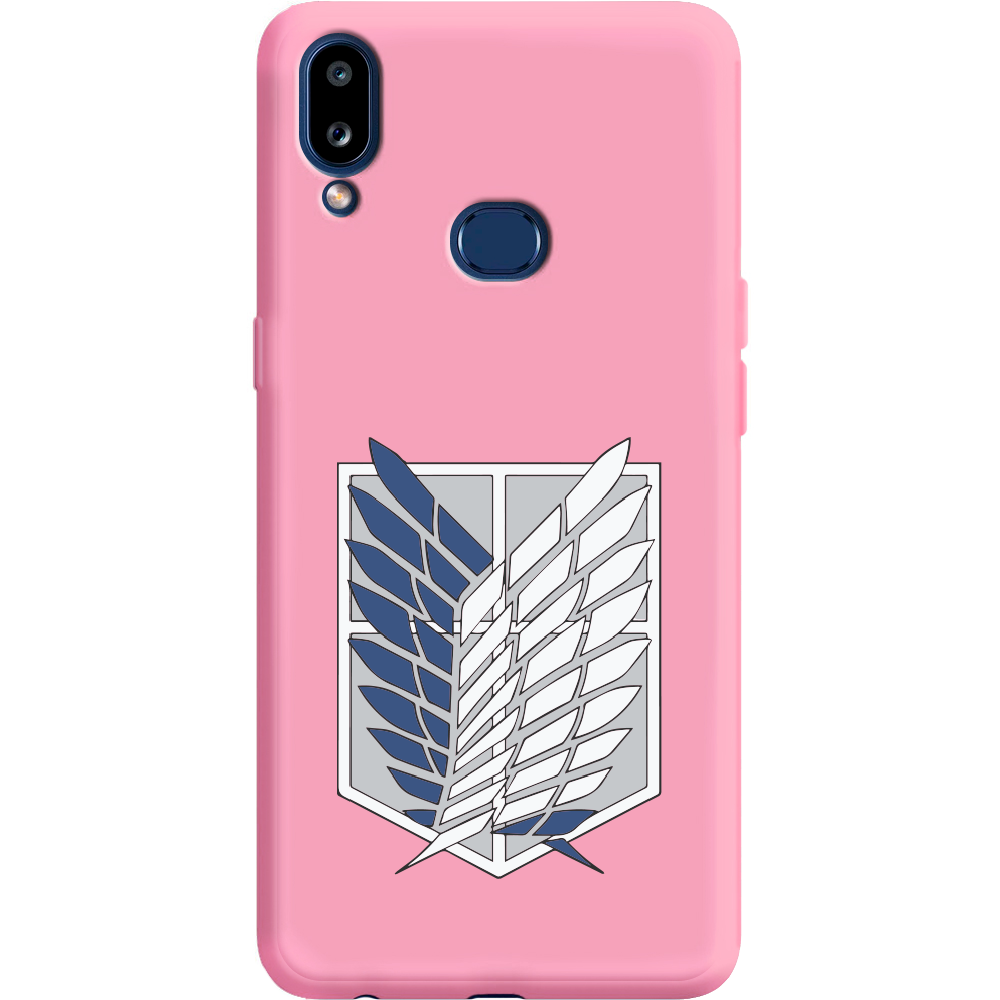 Чохол Boxface Samsung A107 Galaxy A10s Атака Титанів Крила Свободи Рожевий силікон (37944-bk88-42164)