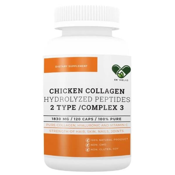 Колаген Envie Lab Chicken Collagen Complex 3 Type 2 1830 мг 120 капс. (000022253)