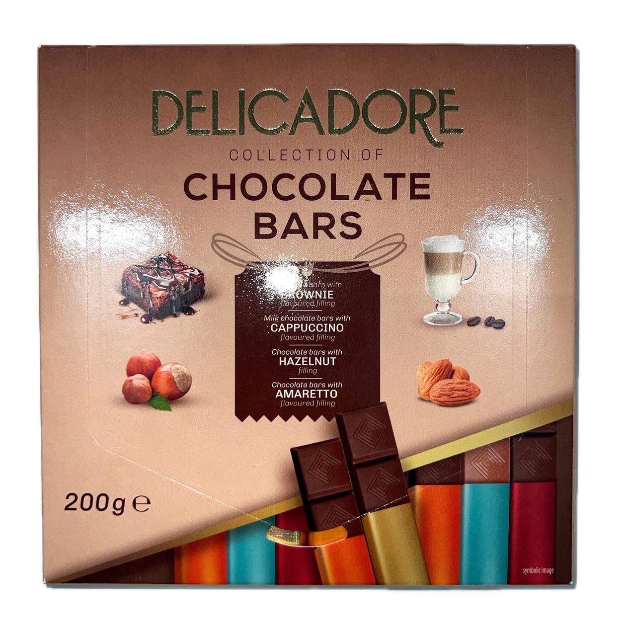 Шоколад Delicadore Chocolate Bars батончики 4 вкуса 200 г