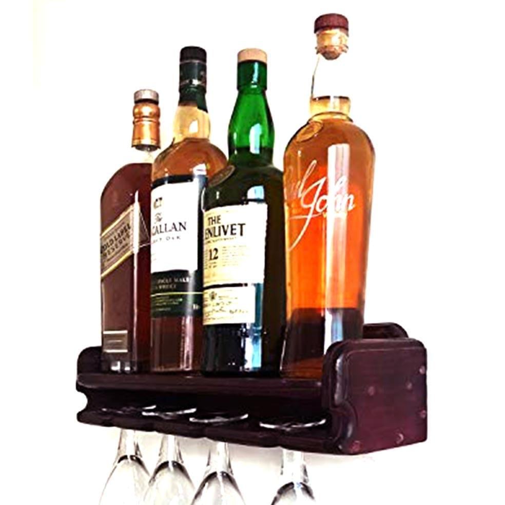 Полка для вина настенная из дерева Томисато Конфи (ПНК-006013)