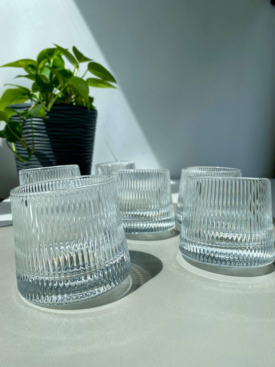 Набор стаканов для виски Olens Ланцелот стекло вращающиеся 6 шт. 170 мл (102-308)