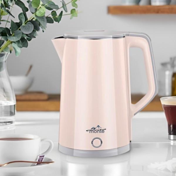 Электрочайник с эффектом термоса 1,7л Пудровый (1826-MTS***) - фото 2 Электрочайник с эффектом термоса 1,7л Пудровый (1826-MTS***) - фото 2