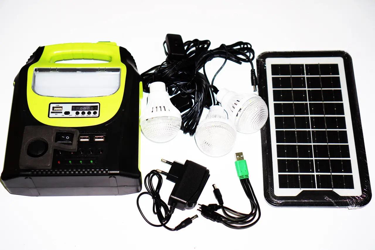 Система солнечная портативная Solar GDPlus GD-8071 аккумуляторная автономная с FM радио/Bluetooth (2079257745)