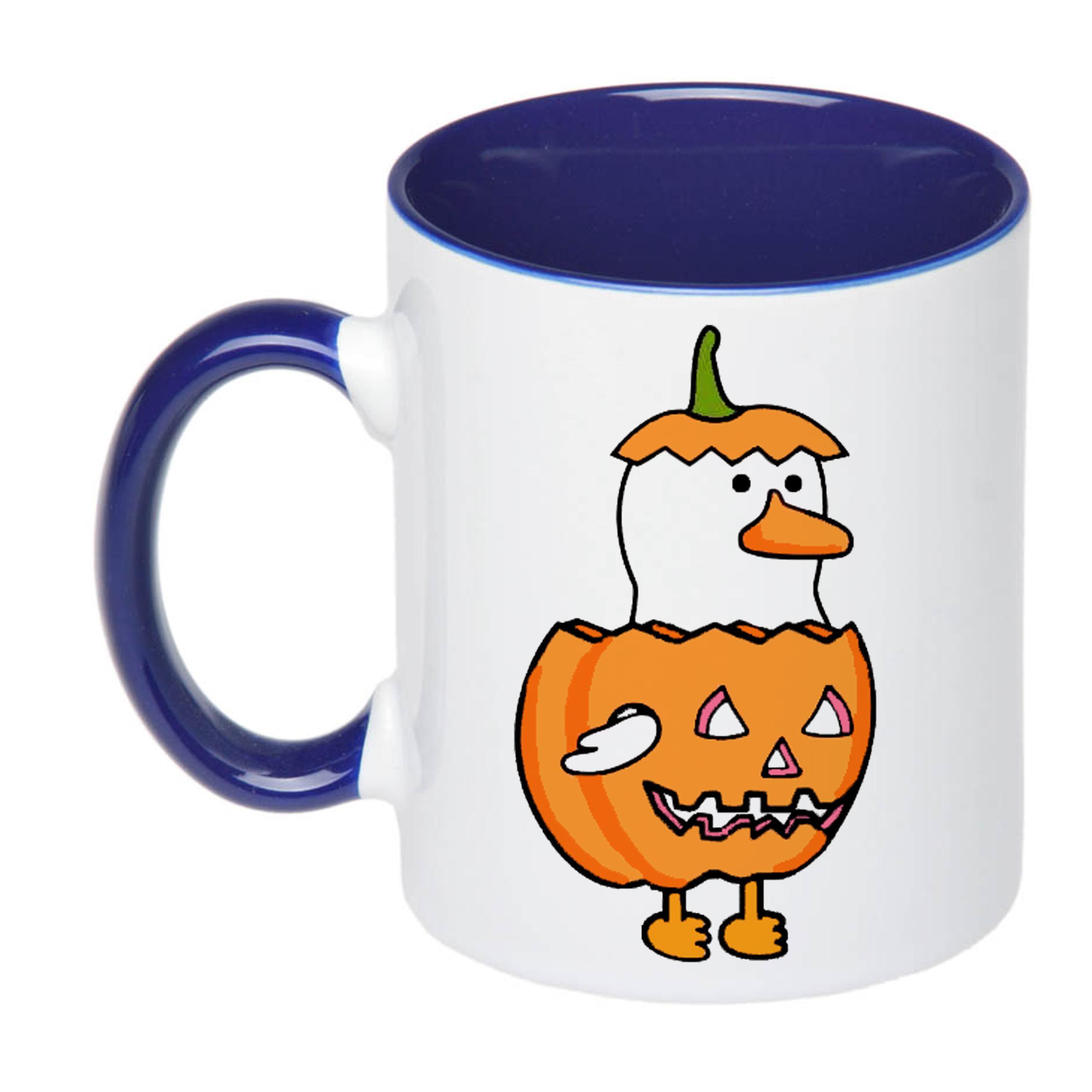 Чашка с печатью Helloween Duck 330 мл Синий (20886)
