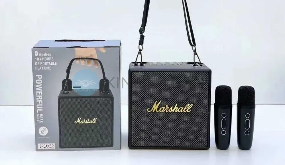 Колонка Bluetooth Marshall M83 із двома бездротовими мікрофонами Чорний