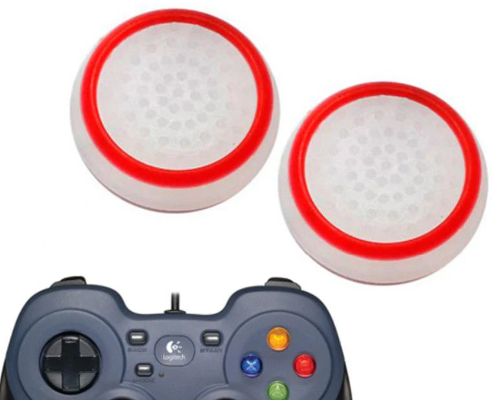 Накладки для геймпада силиконовые Logitech F310 2 шт. Белый/Красный (458338754)